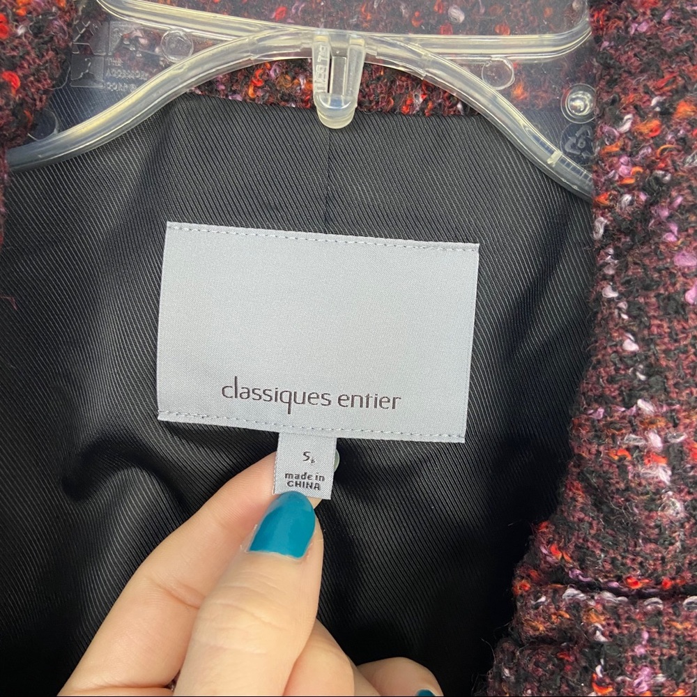 Classiques Entier red & black tweed jacket S - Picture 3 of 9